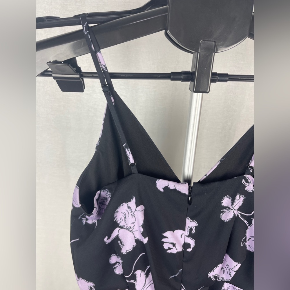 CHELSEA28 Black and Purple Faux Wrap Camisole Dress size XXS (00)NWT - Picture 11 of 14